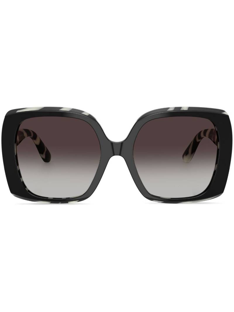 Dolce & Gabbana Eyewear zebra-print square-frame sunglasses - Black von Dolce & Gabbana Eyewear