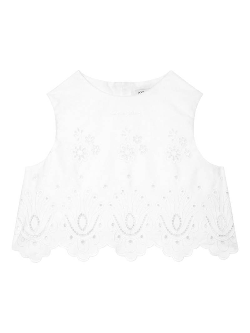 Dolce & Gabbana Kids Broderie anglaise top - White von Dolce & Gabbana Kids