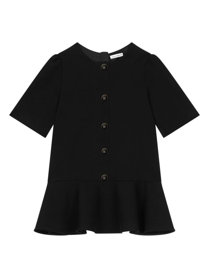 Dolce & Gabbana Kids Cady dress - Black von Dolce & Gabbana Kids