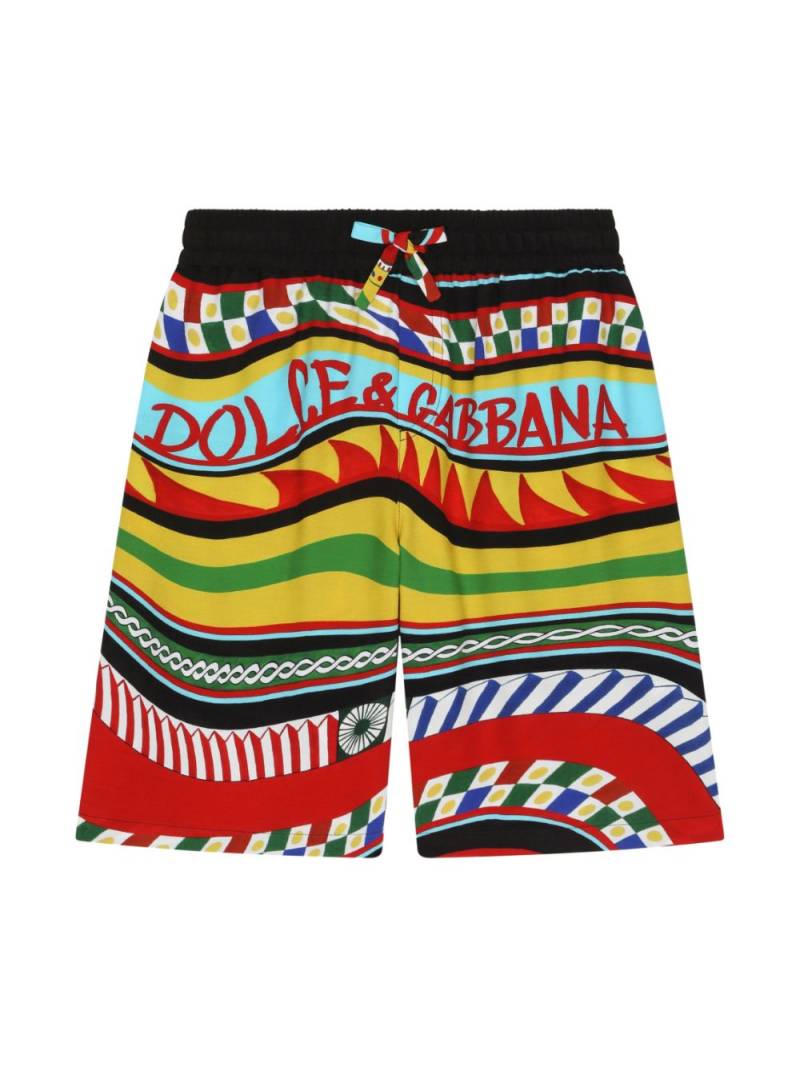 Dolce & Gabbana Kids Carretto-print Bermuda shorts - Multicolour von Dolce & Gabbana Kids