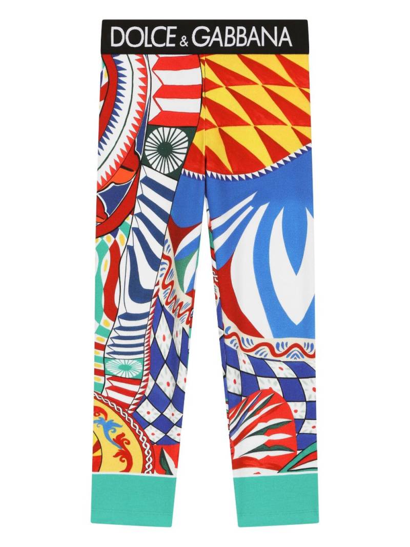 Dolce & Gabbana Kids Carretto print leggings - Red von Dolce & Gabbana Kids