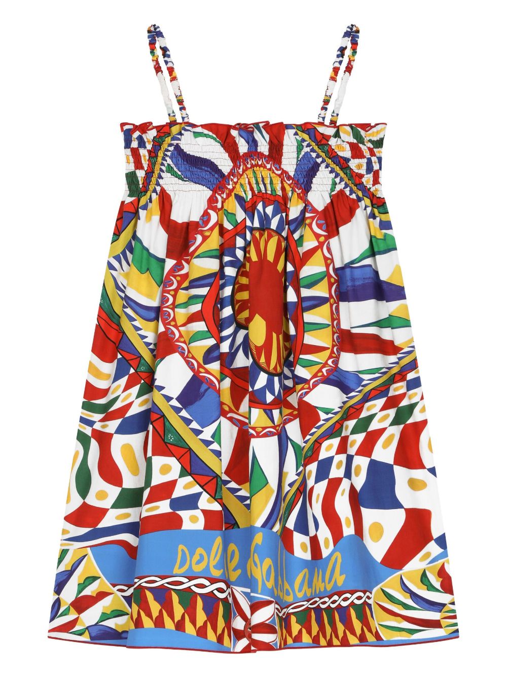 Dolce & Gabbana Kids Carretto print sleeveless dress - Red von Dolce & Gabbana Kids