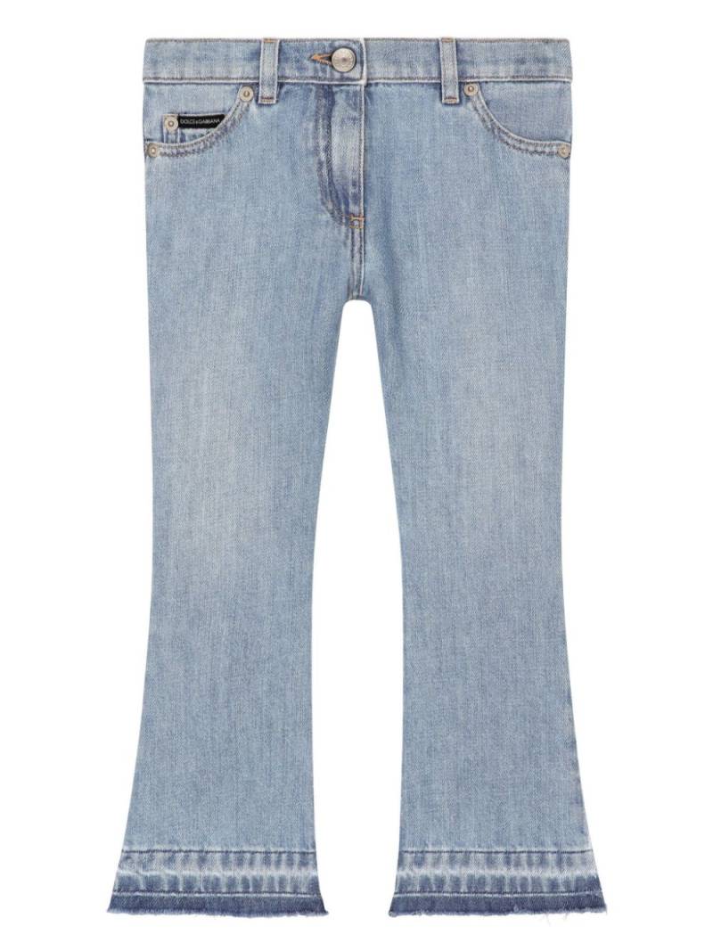 Dolce & Gabbana Kids Cropped low-rise jeans - Blue von Dolce & Gabbana Kids