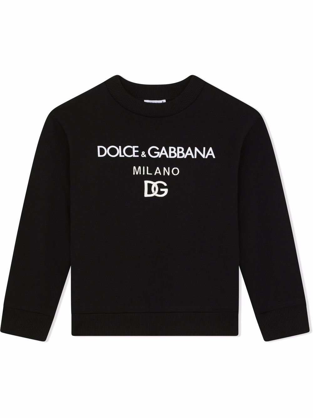 Dolce & Gabbana Kids DG Milano cotton sweatshirt - Black von Dolce & Gabbana Kids