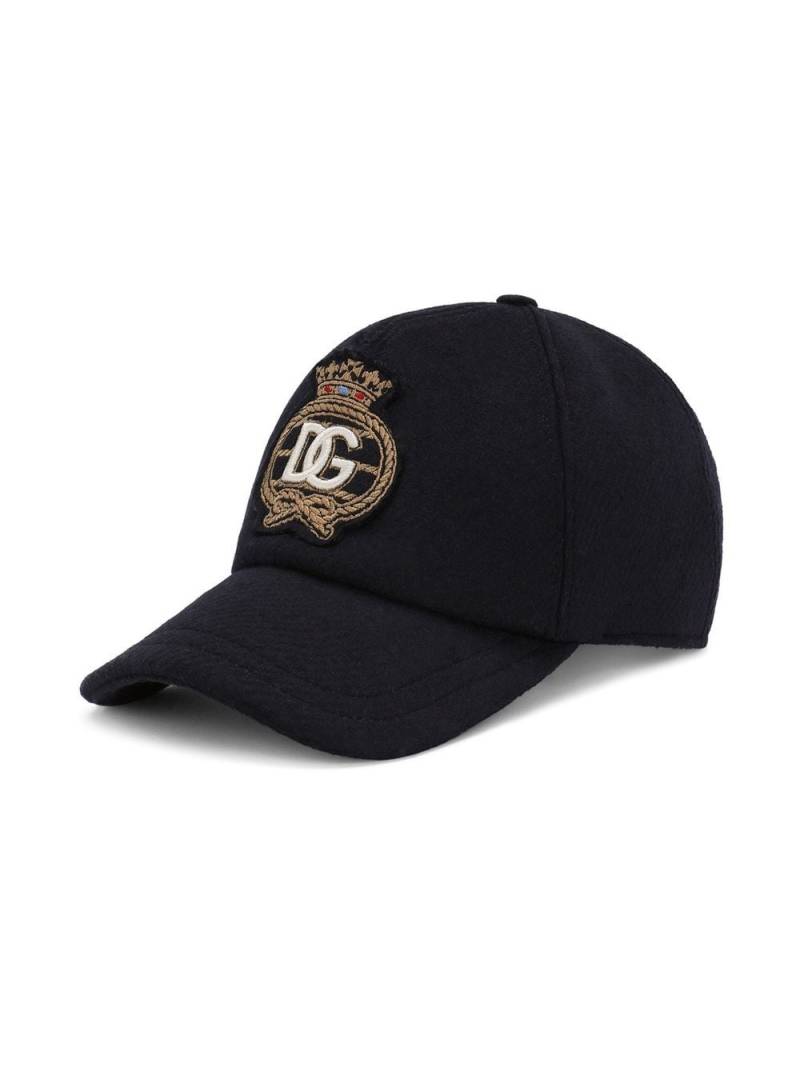 Dolce & Gabbana Kids DG Sailor logo-patch cap - Blue von Dolce & Gabbana Kids