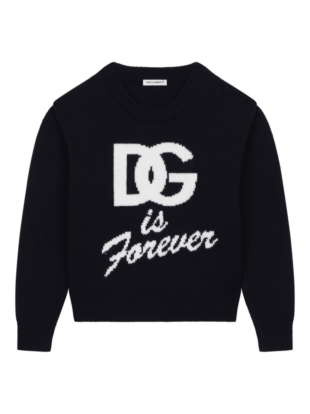 Dolce & Gabbana Kids DG logo wool sweatshirt - Blue von Dolce & Gabbana Kids