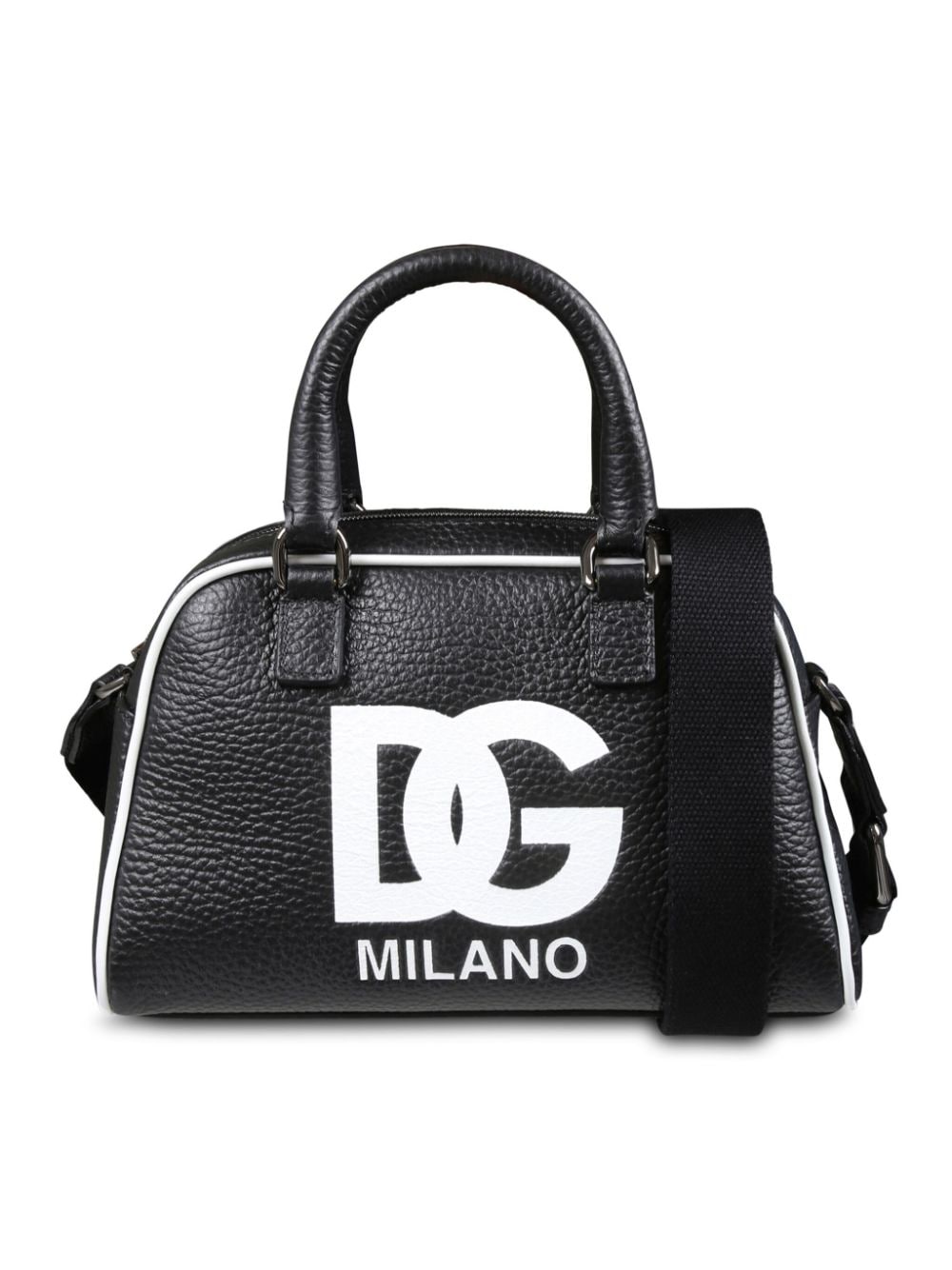 Dolce & Gabbana Kids DG leather shoulder bag - Black von Dolce & Gabbana Kids