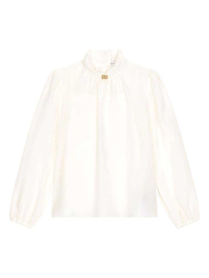 Dolce & Gabbana Kids DG logo blouse - White von Dolce & Gabbana Kids