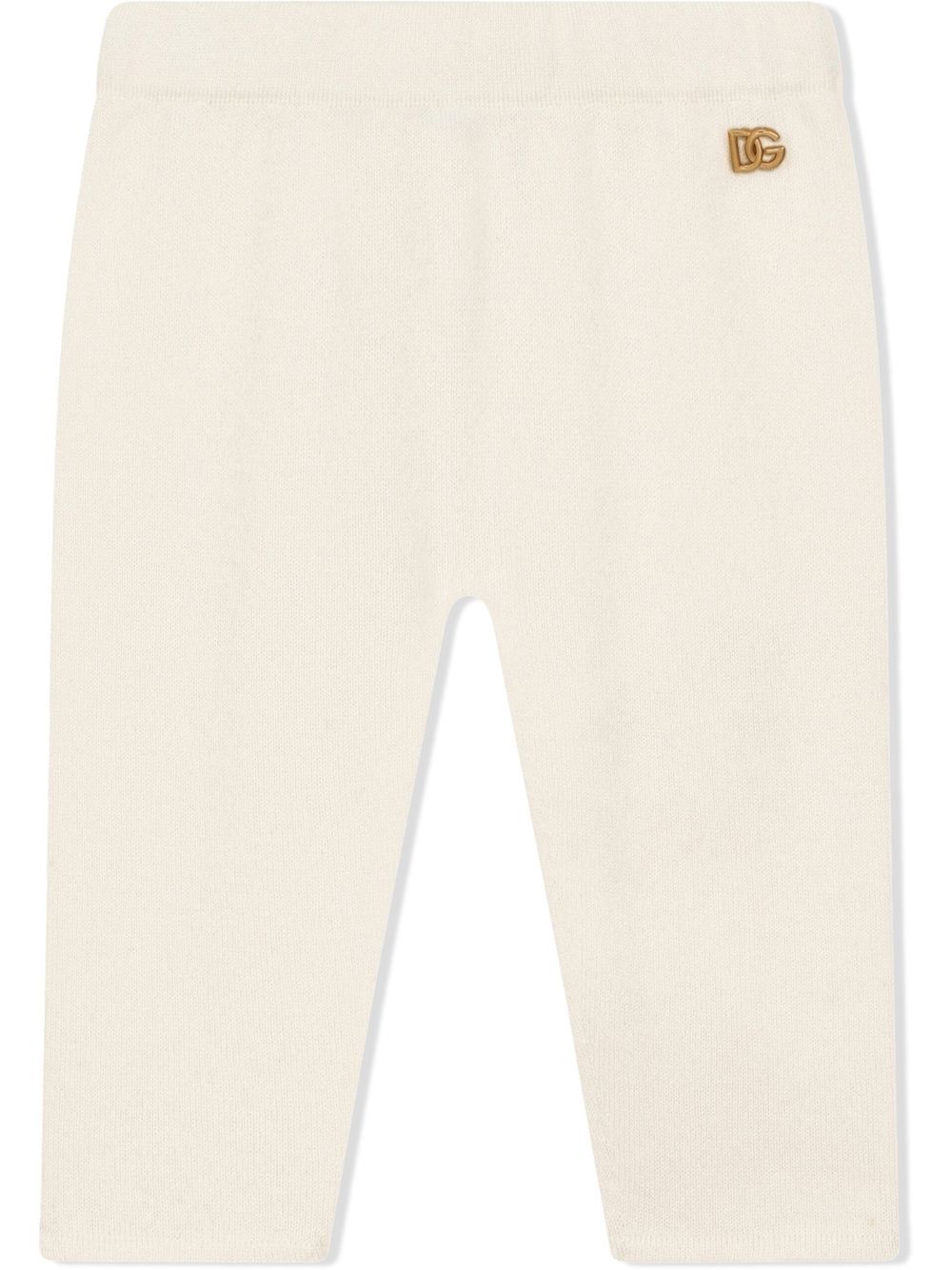 Dolce & Gabbana Kids DG-logo cashmere leggings - Neutrals von Dolce & Gabbana Kids