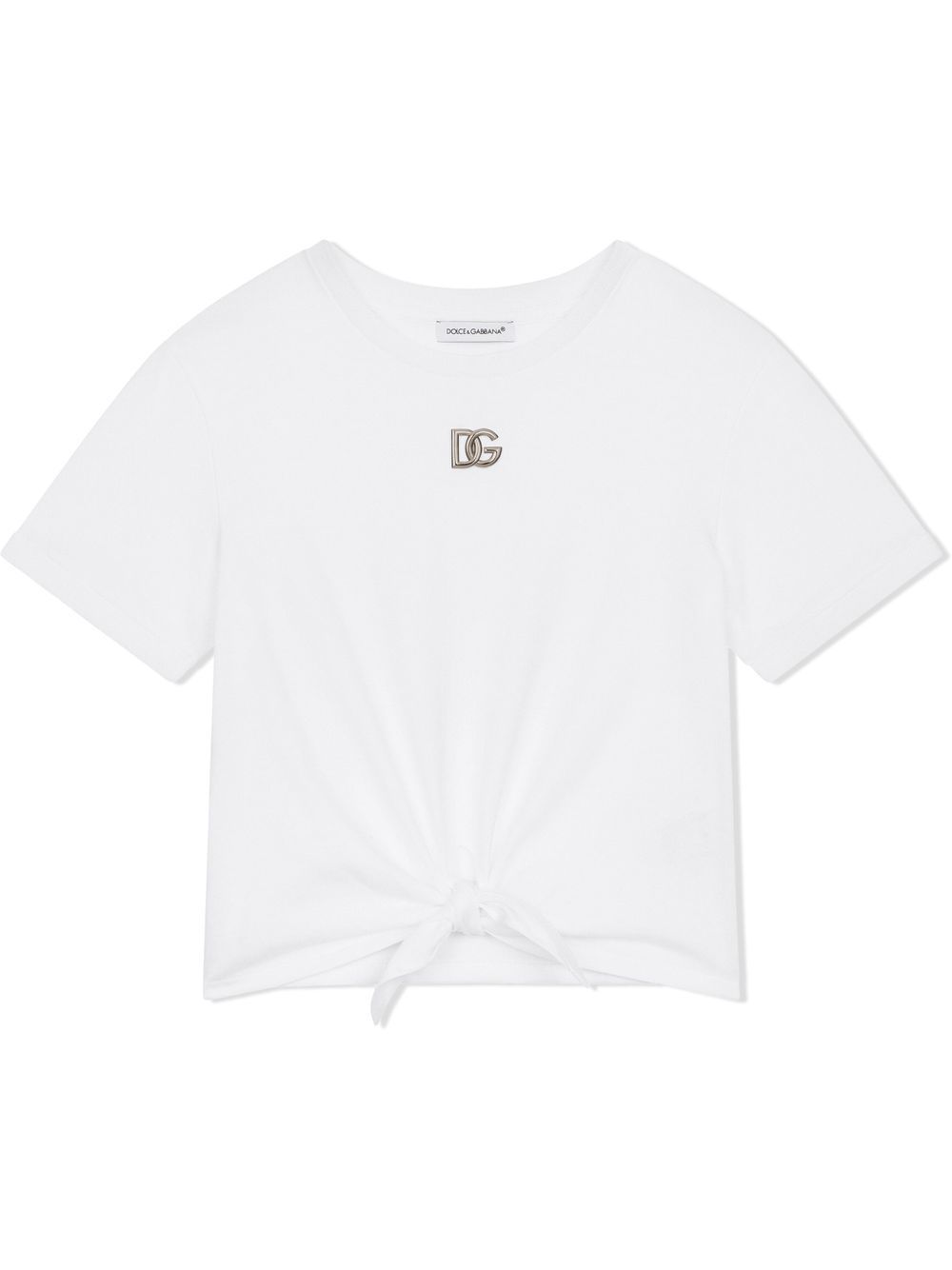 Dolce & Gabbana Kids DG-logo cotton T-shirt - White von Dolce & Gabbana Kids