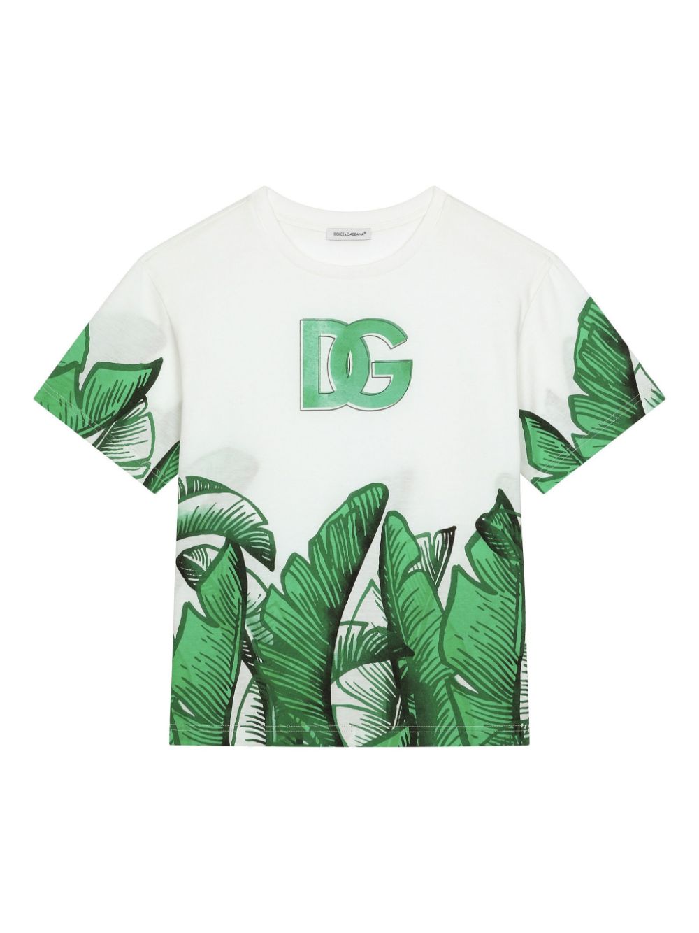 Dolce & Gabbana Kids DG logo cotton T-shirt - White von Dolce & Gabbana Kids