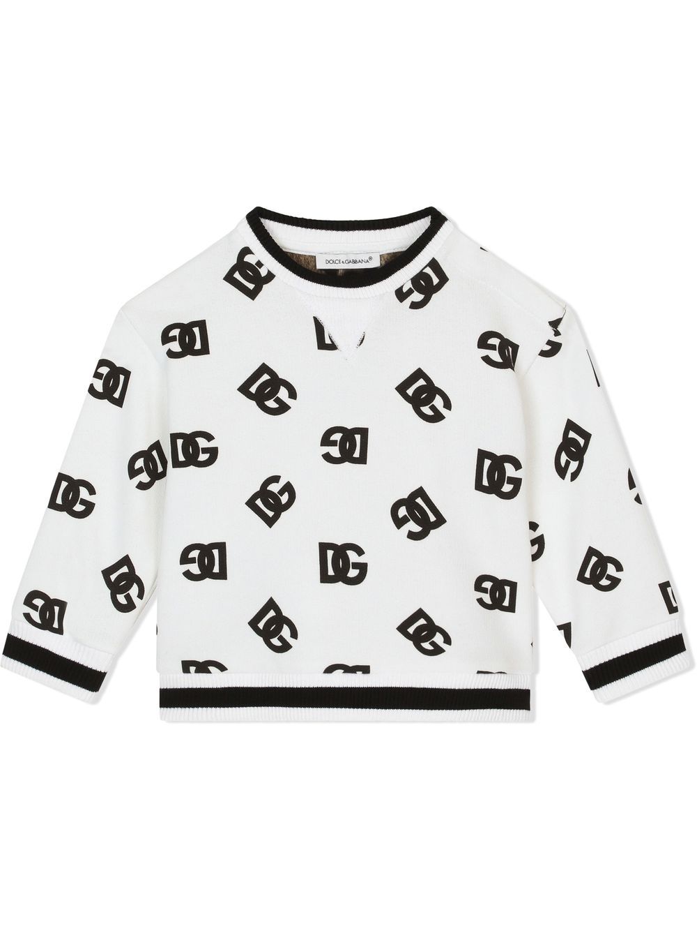 Dolce & Gabbana Kids DG-logo cotton sweatshirt - White von Dolce & Gabbana Kids