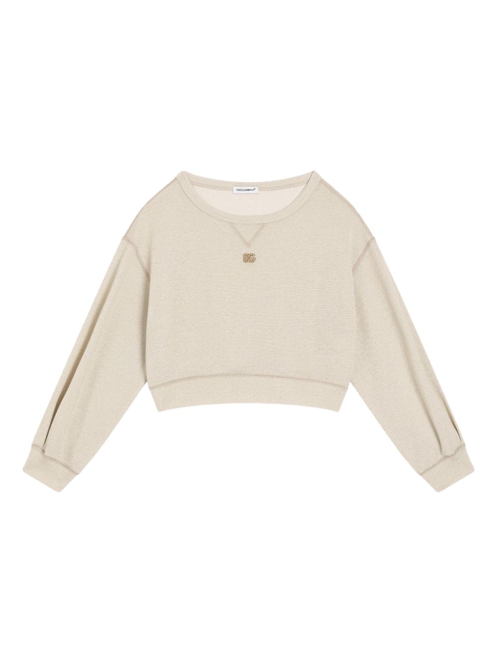 Dolce & Gabbana Kids DG-logo crew-neck sweatshirt - Neutrals von Dolce & Gabbana Kids