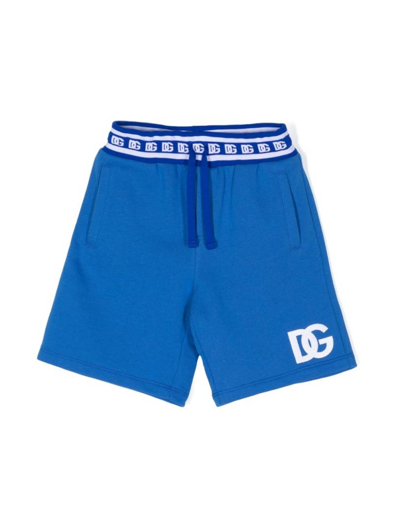 Dolce & Gabbana Kids DG-logo drawstring shorts - Blue von Dolce & Gabbana Kids