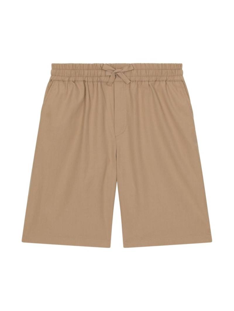 Dolce & Gabbana Kids DG logo-embroidered cotton shorts - Neutrals von Dolce & Gabbana Kids