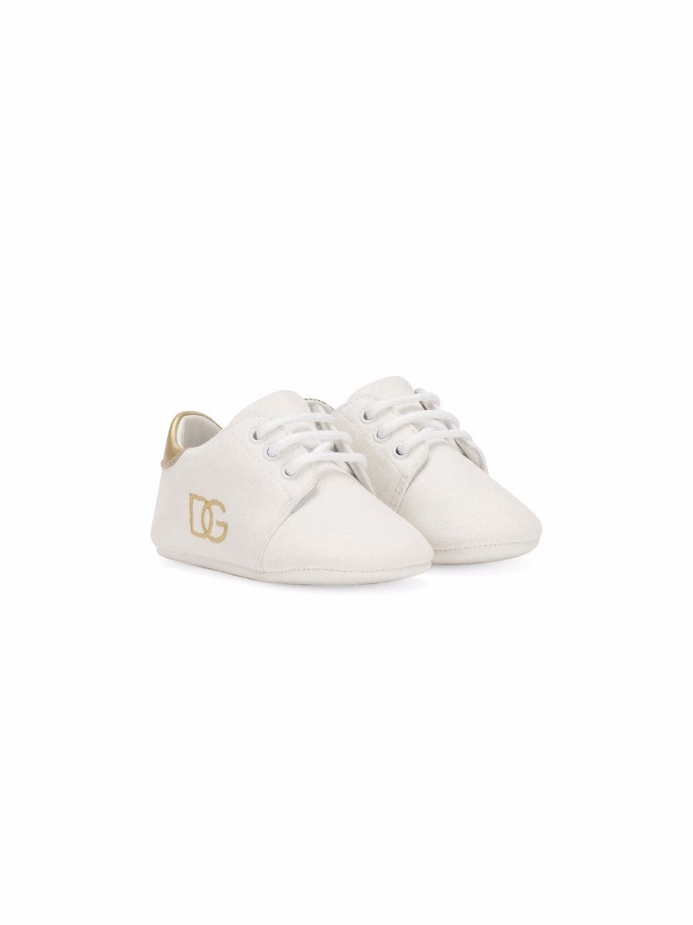 Dolce & Gabbana Kids DG-logo suede sneakers - White von Dolce & Gabbana Kids