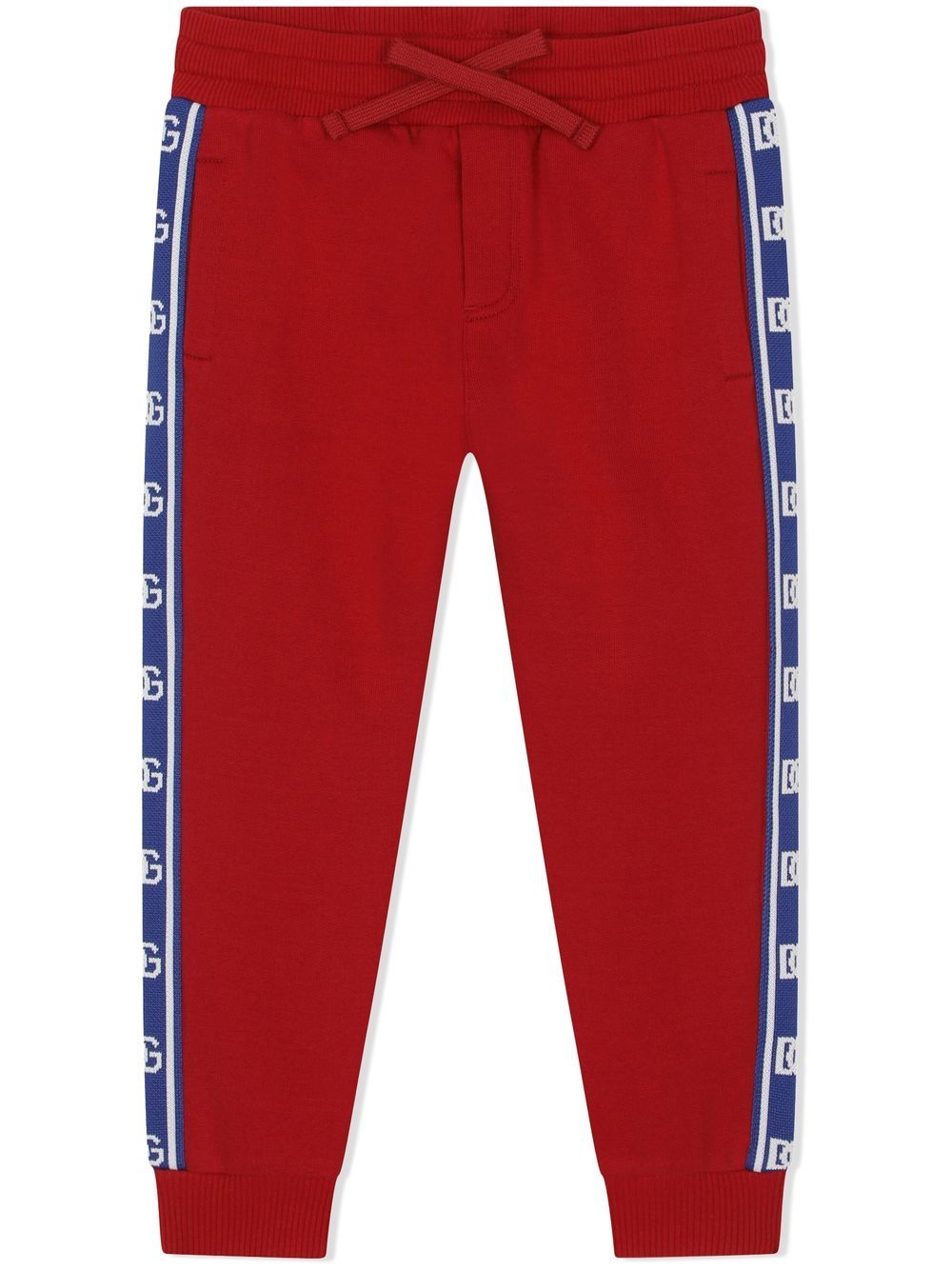 Dolce & Gabbana Kids DG logo-tape track trousers - Red von Dolce & Gabbana Kids