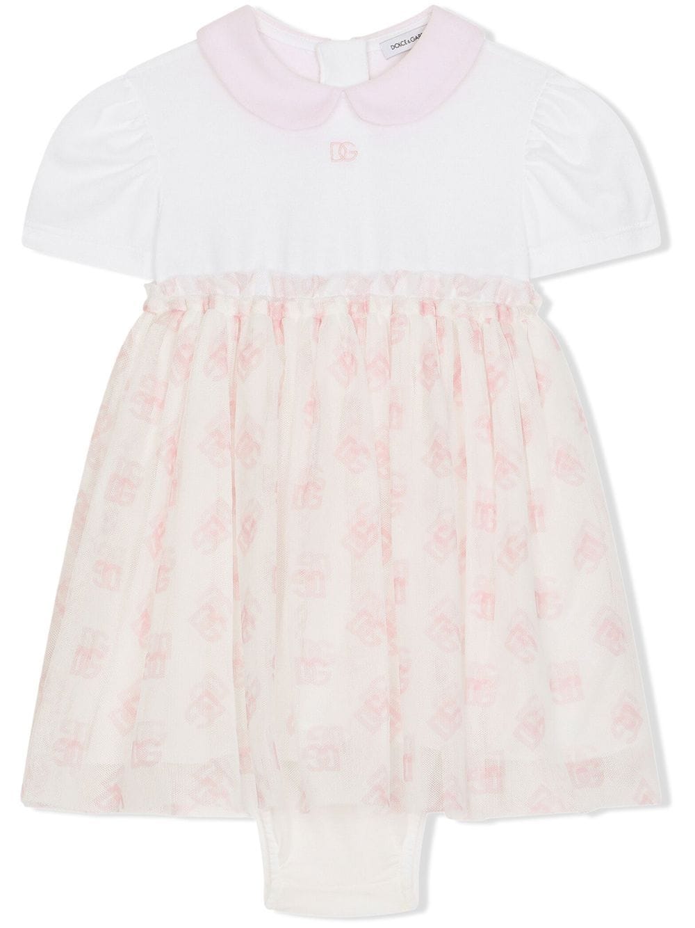 Dolce & Gabbana Kids DG-logo tulle dress - White von Dolce & Gabbana Kids