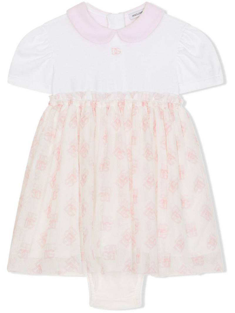 Dolce & Gabbana Kids DG-logo tulle dress - White von Dolce & Gabbana Kids