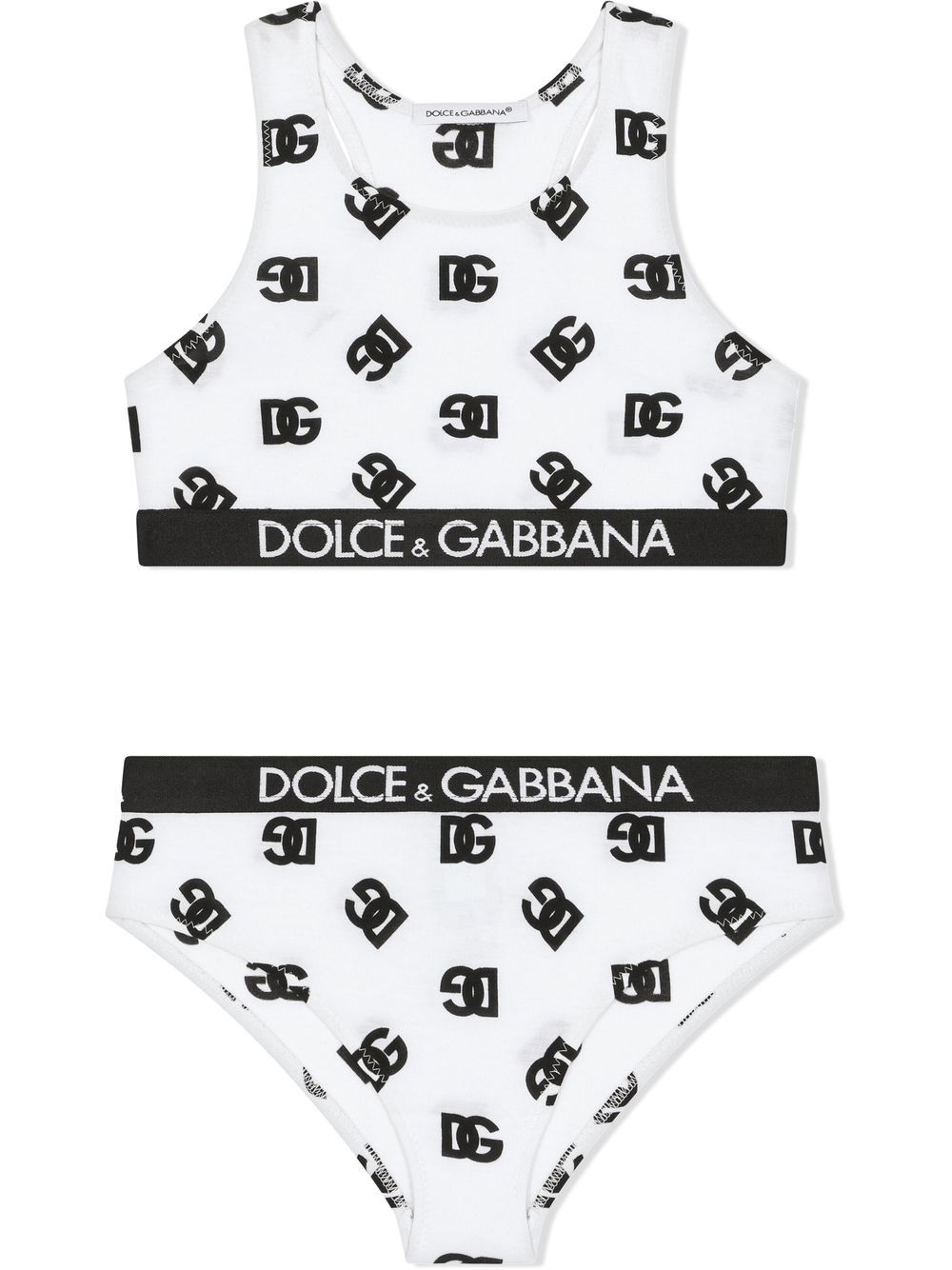 Dolce & Gabbana Kids DG-logo underwear set - White von Dolce & Gabbana Kids