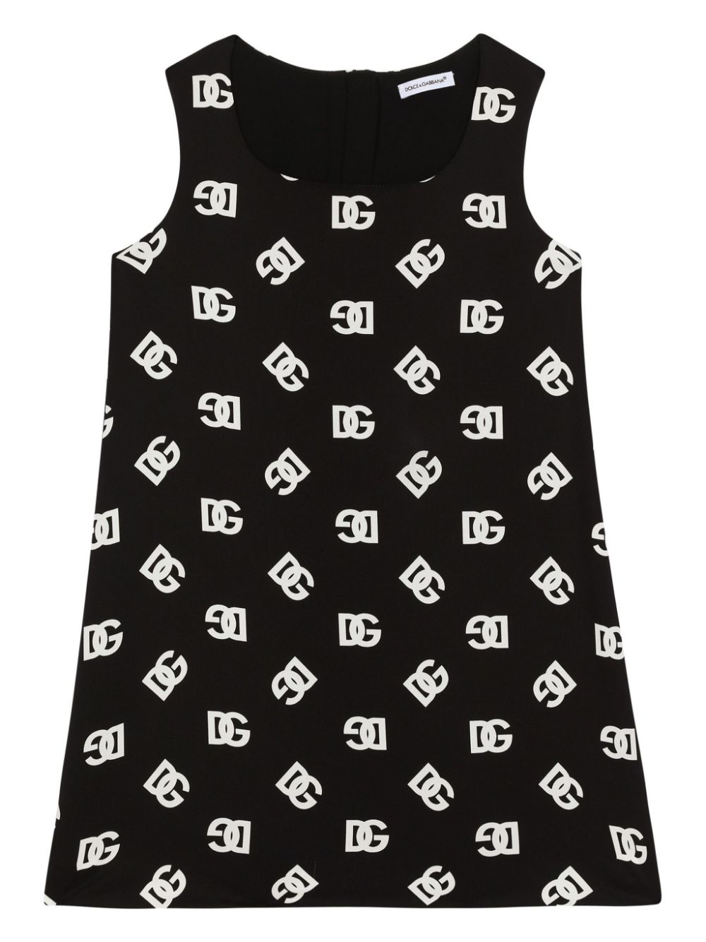 Dolce & Gabbana Kids DG-print cotton dress - Black von Dolce & Gabbana Kids