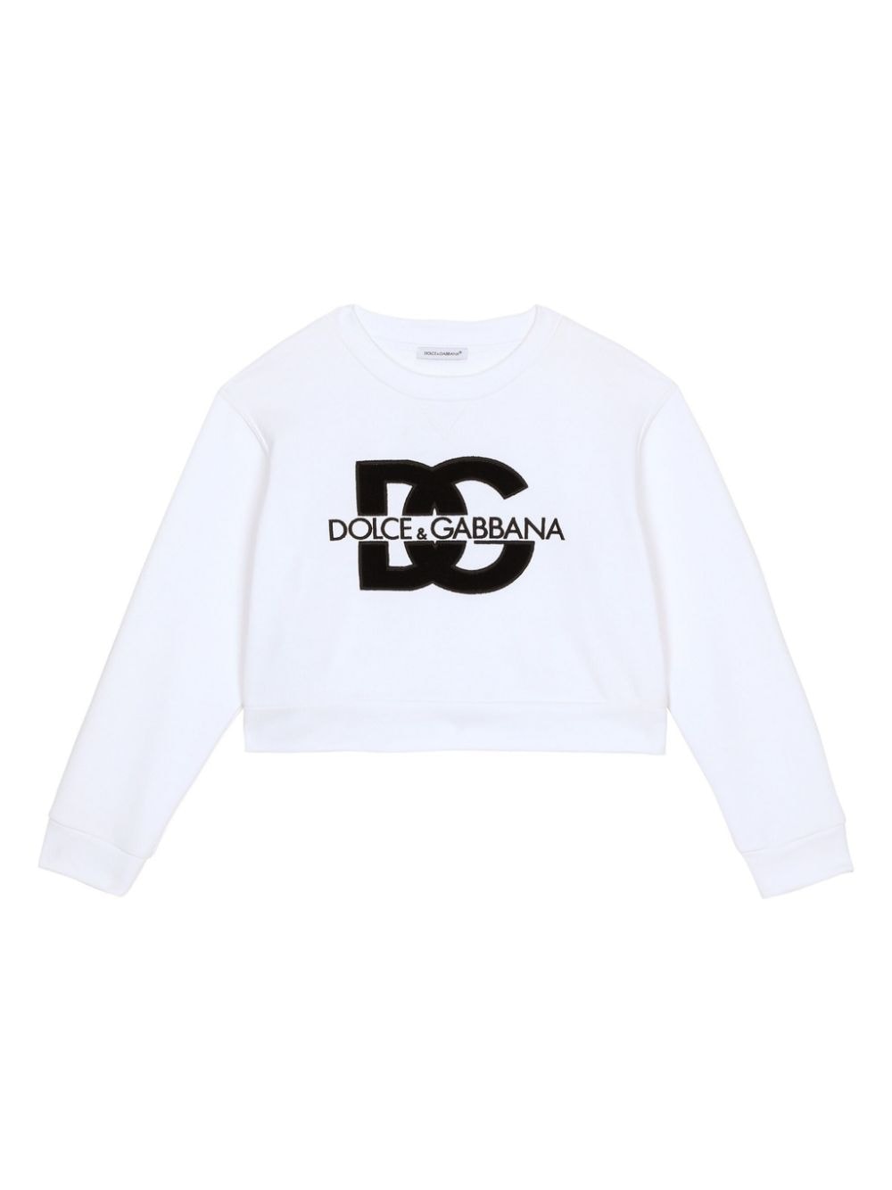 Dolce & Gabbana Kids DG-print cotton sweatshirt - White von Dolce & Gabbana Kids