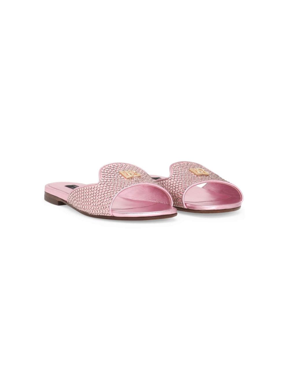 Dolce & Gabbana Kids DG rhinestone sandals - Pink von Dolce & Gabbana Kids