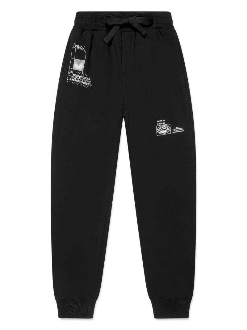 Dolce & Gabbana Kids DGVIB3 cotton track pants - Black von Dolce & Gabbana Kids