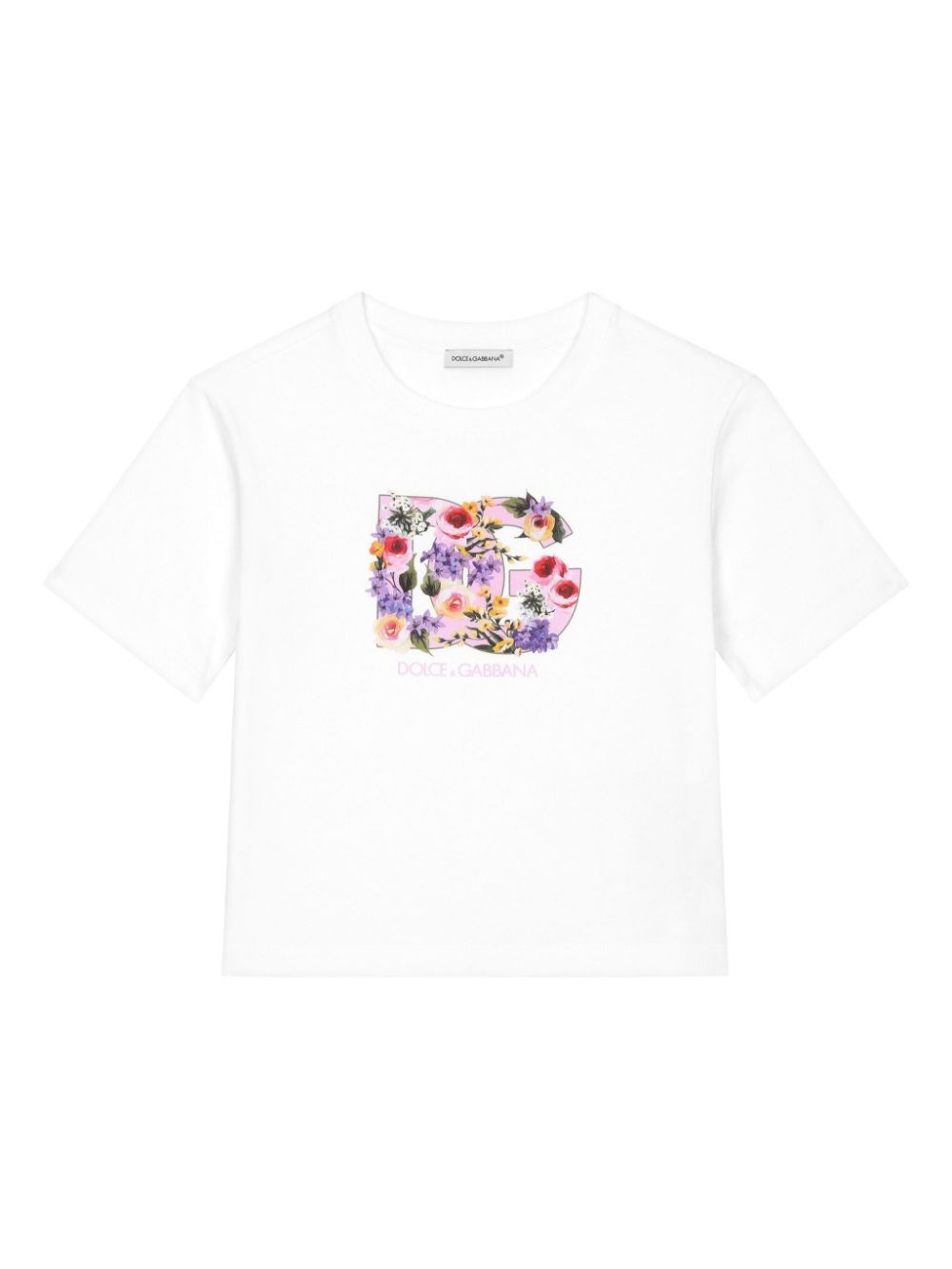 Dolce & Gabbana Kids Flower Power-print cotton T-shirt - White von Dolce & Gabbana Kids