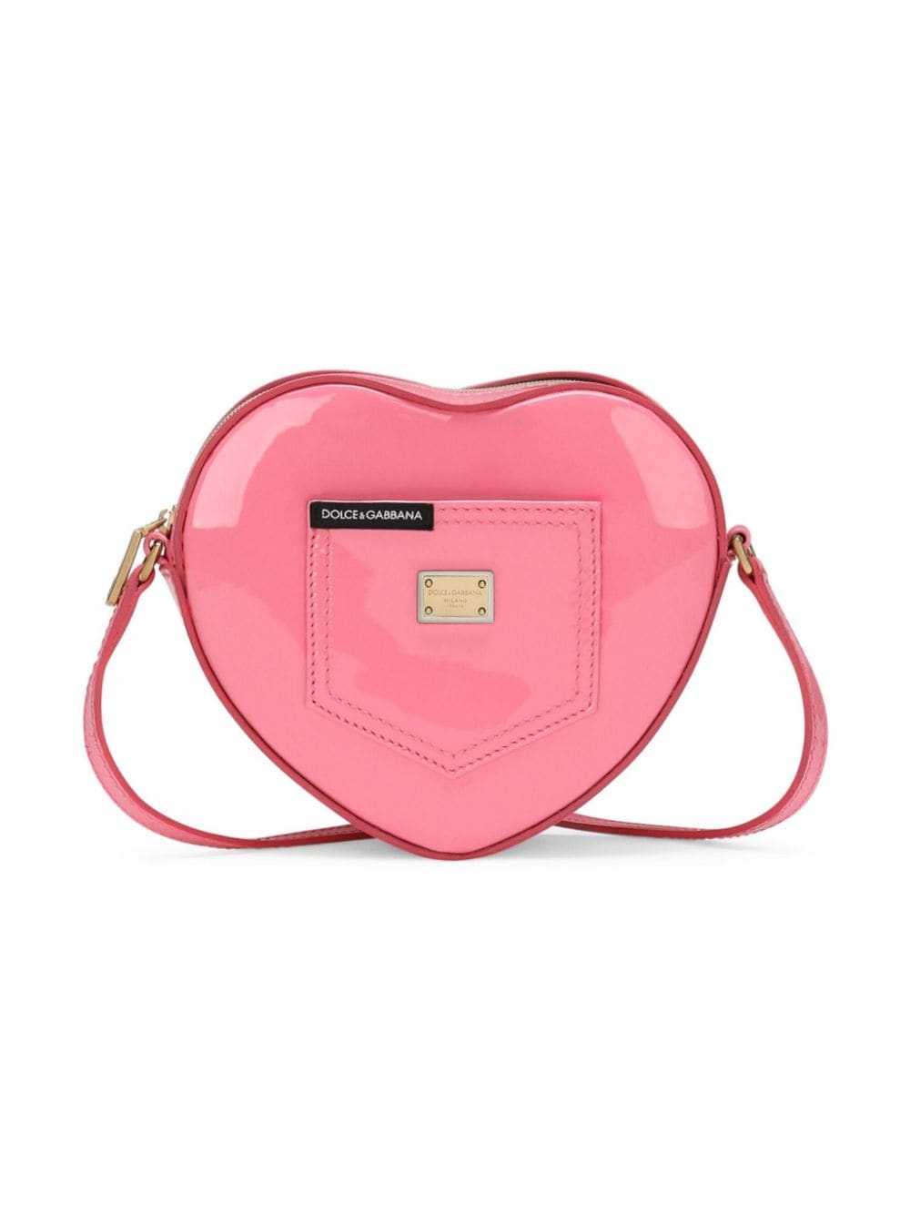 Dolce & Gabbana Kids Heart patent leather shoulder bag - Pink von Dolce & Gabbana Kids