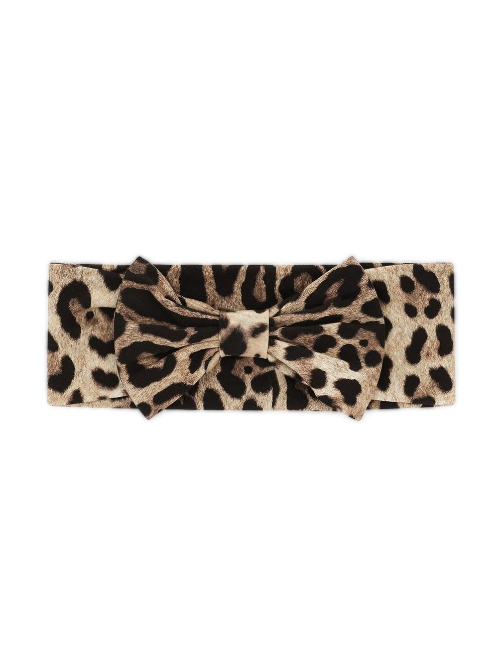 Dolce & Gabbana Kids Interlock leopard-print headband - Brown von Dolce & Gabbana Kids