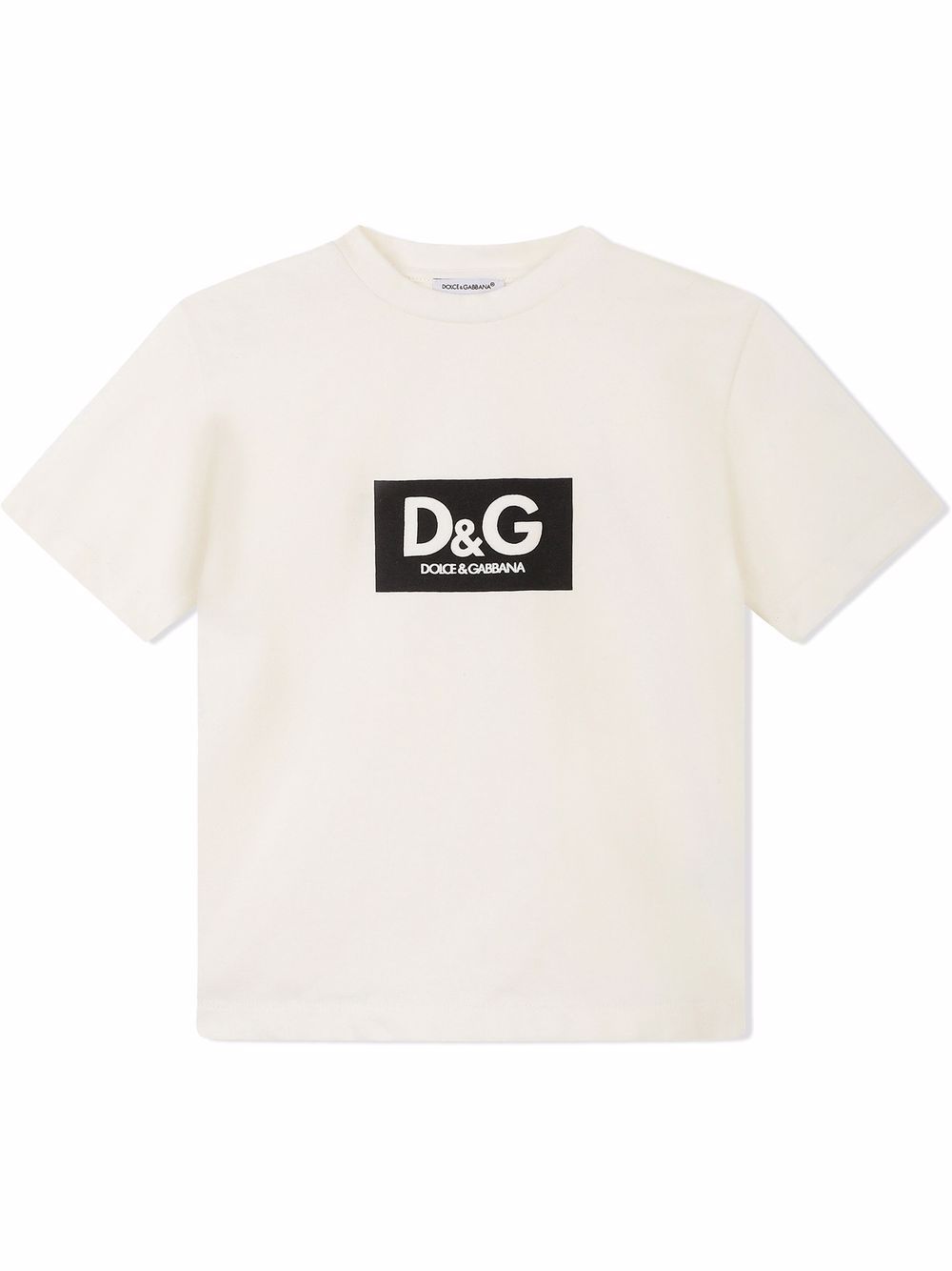 Dolce & Gabbana Kids Interlock logo-print cotton T-shirt - Neutrals von Dolce & Gabbana Kids