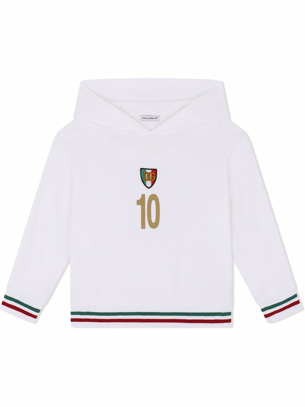 Dolce & Gabbana Kids Italy-patch hoodie - White von Dolce & Gabbana Kids