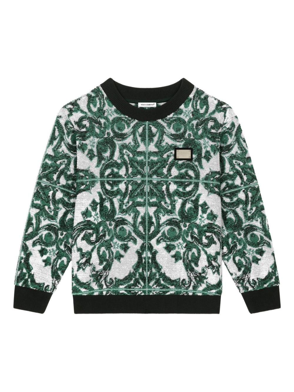 Dolce & Gabbana Kids Jacquard terry sweatshirt - Green von Dolce & Gabbana Kids