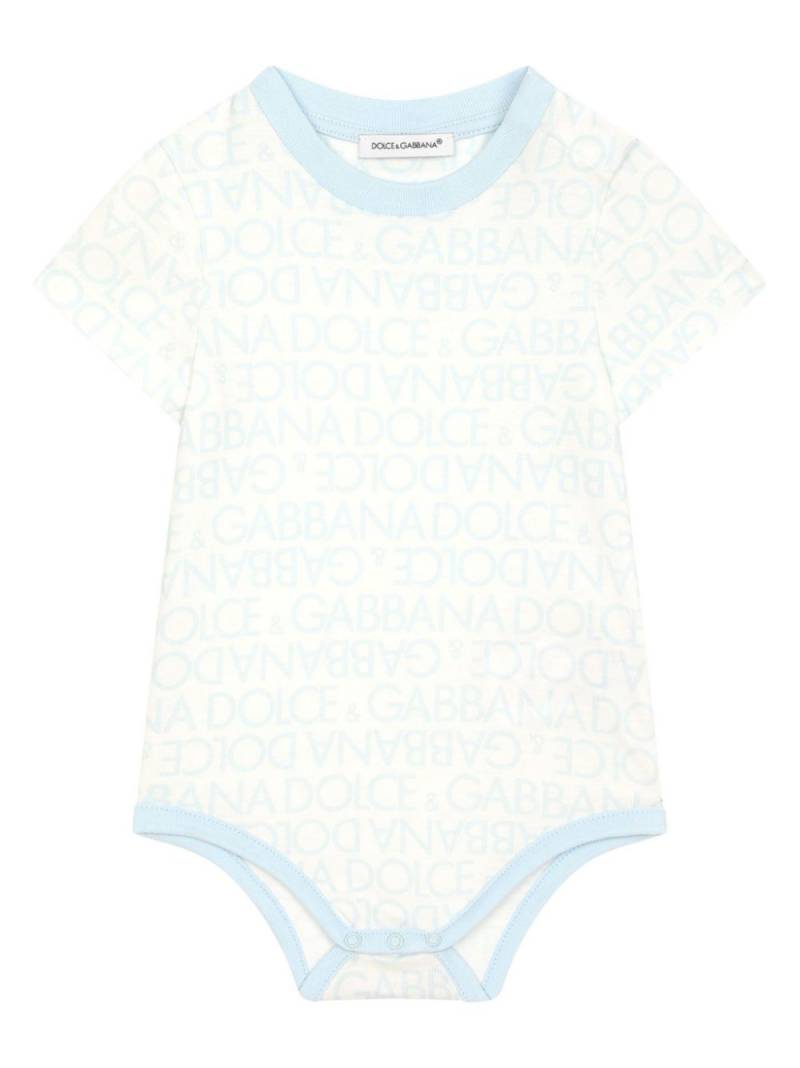 Dolce & Gabbana Kids Logomania-print cotton body - Blue von Dolce & Gabbana Kids