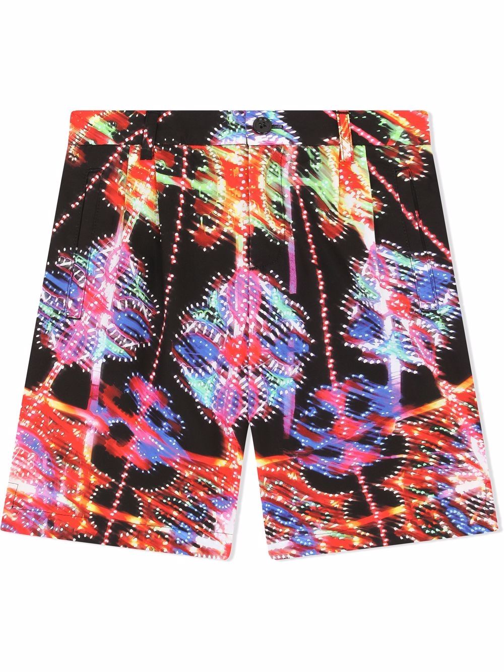 Dolce & Gabbana Kids Luminarie graphic-print shorts - Black von Dolce & Gabbana Kids