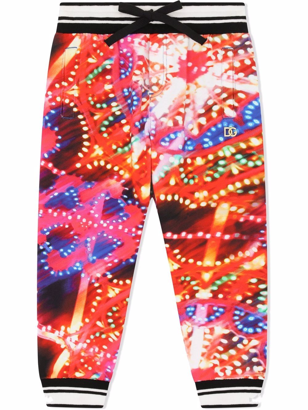 Dolce & Gabbana Kids Luminarie graphic-print tapered trousers von Dolce & Gabbana Kids