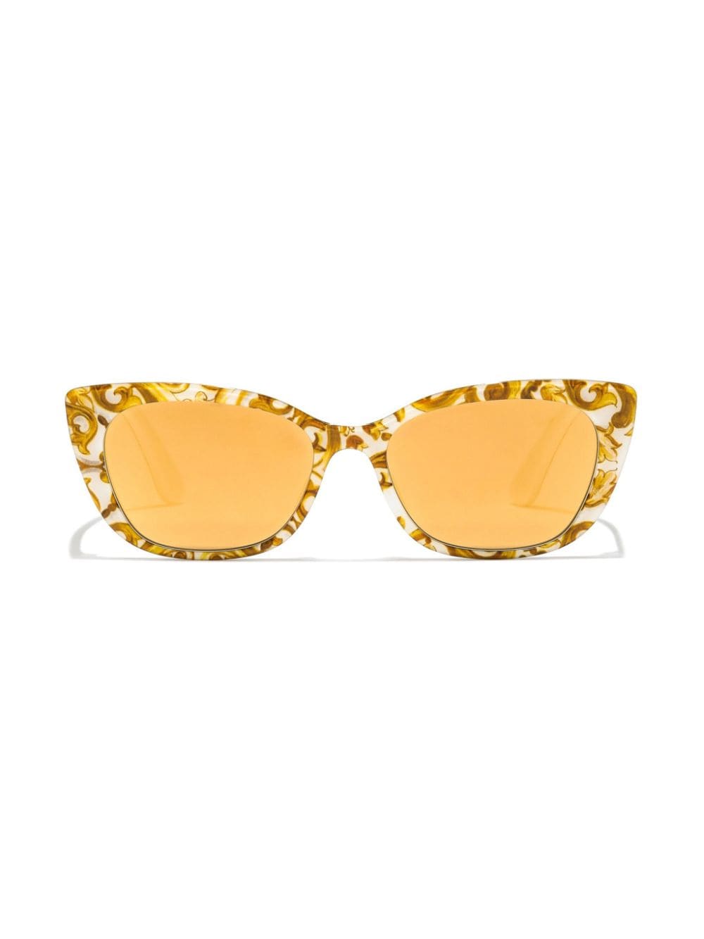 Dolce & Gabbana Kids Maiolica Gialla cat-eye sunglasses - Yellow von Dolce & Gabbana Kids