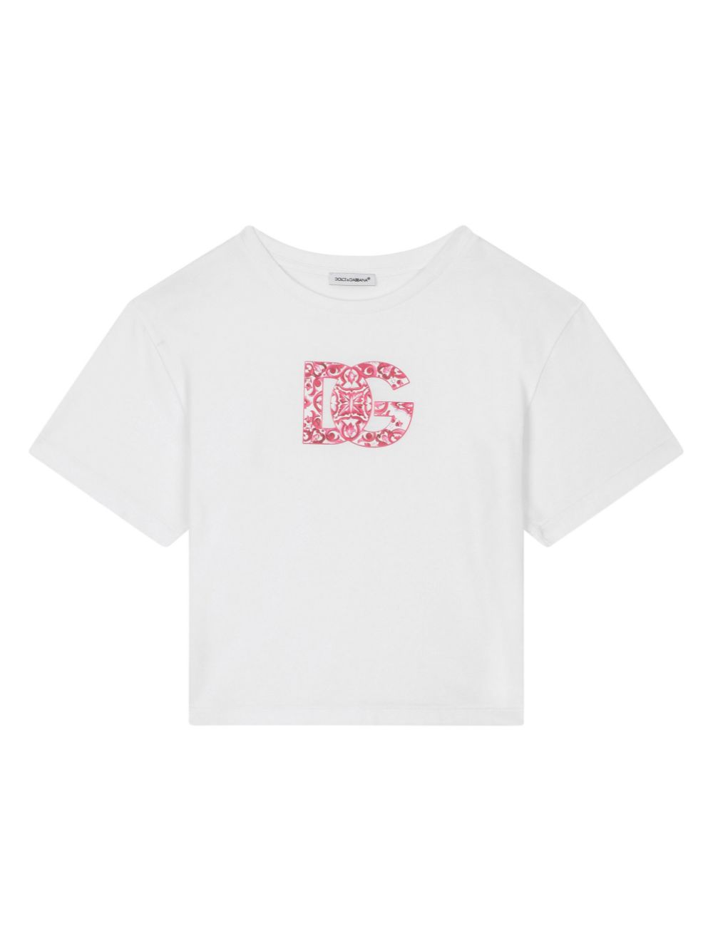 Dolce & Gabbana Kids Majolica logo T-shirt - White von Dolce & Gabbana Kids