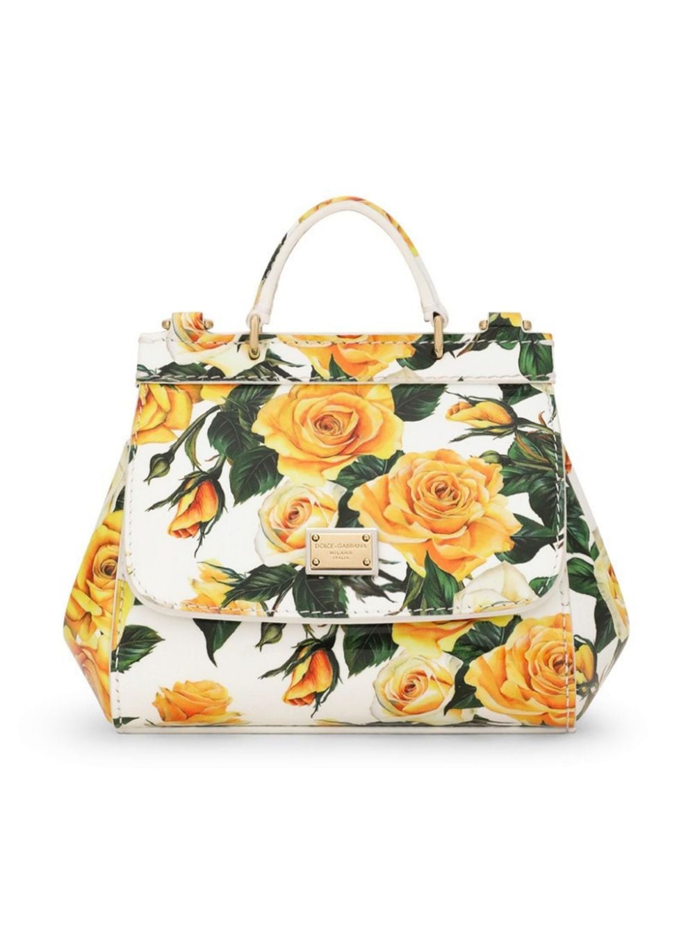 Dolce & Gabbana Kids Mini Sicily floral-print bag - White von Dolce & Gabbana Kids