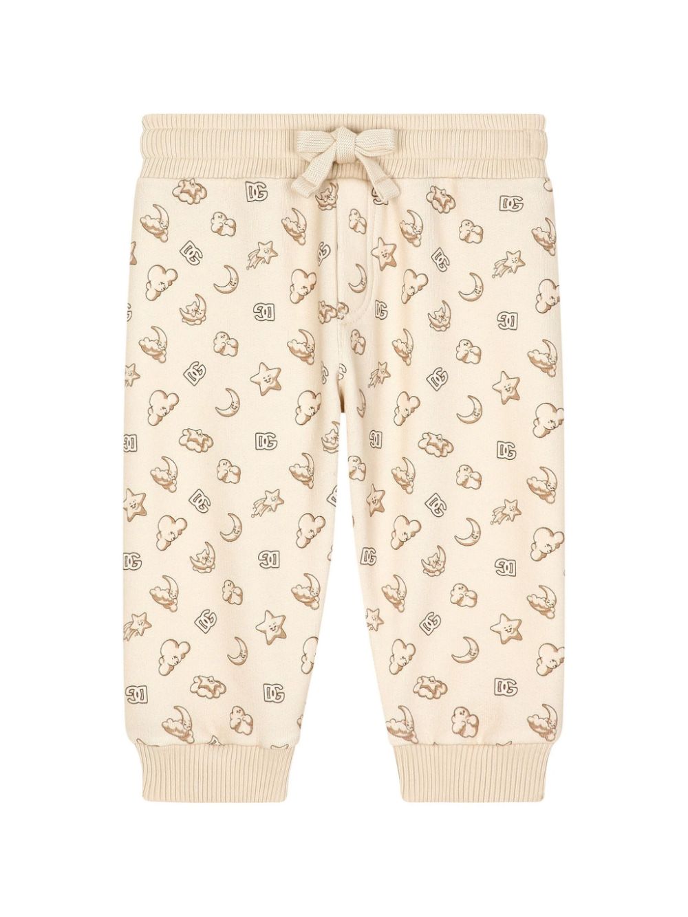 Dolce & Gabbana Kids Moon and Star-print joggings - Neutrals von Dolce & Gabbana Kids