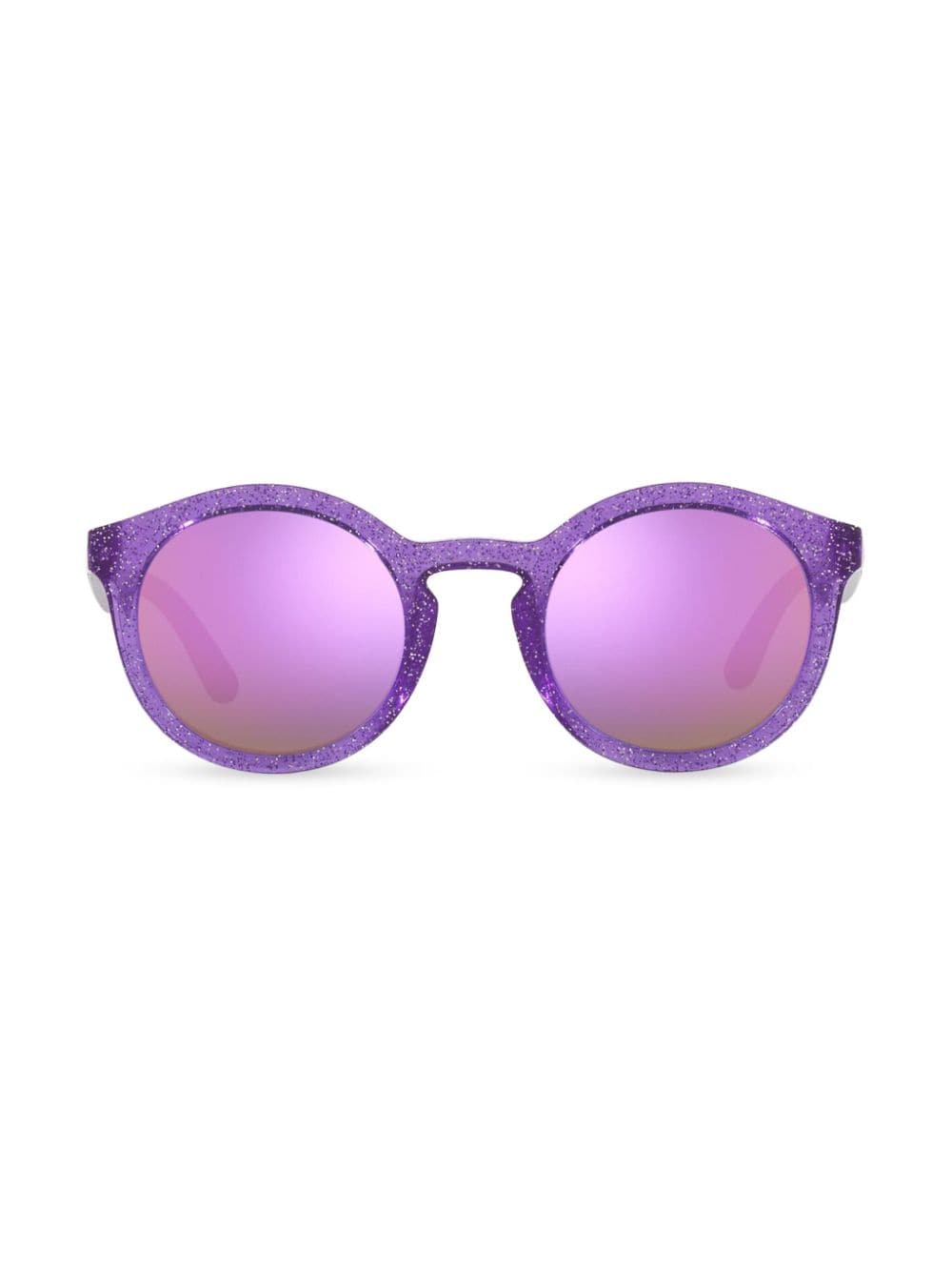 Dolce & Gabbana Kids New Pattern round-frame sunglasses - Purple von Dolce & Gabbana Kids