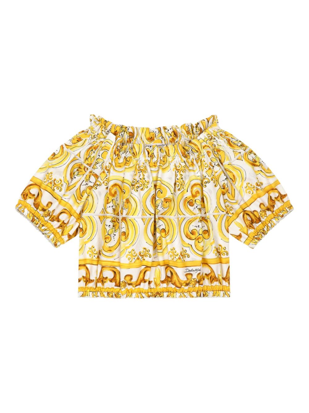 Dolce & Gabbana Kids Poplin blouse - Yellow von Dolce & Gabbana Kids