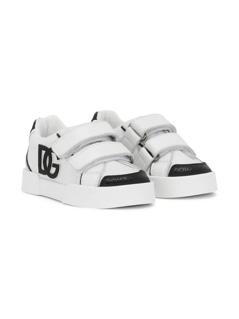 Dolce & Gabbana Kids Portofino Light leather sneakers - White von Dolce & Gabbana Kids