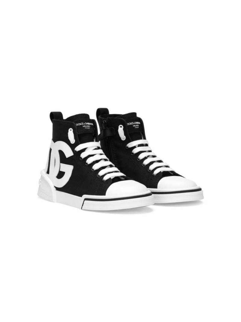 Dolce & Gabbana Kids Portofino Space high-top sneakers - Black von Dolce & Gabbana Kids