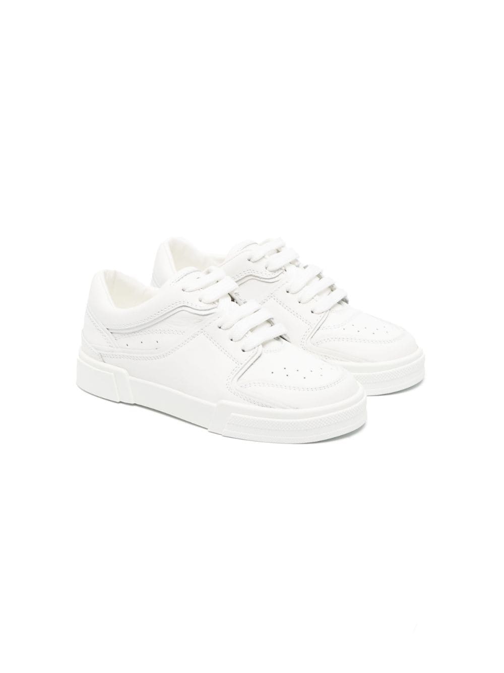 Dolce & Gabbana Kids Portofino leather sneakers - White von Dolce & Gabbana Kids