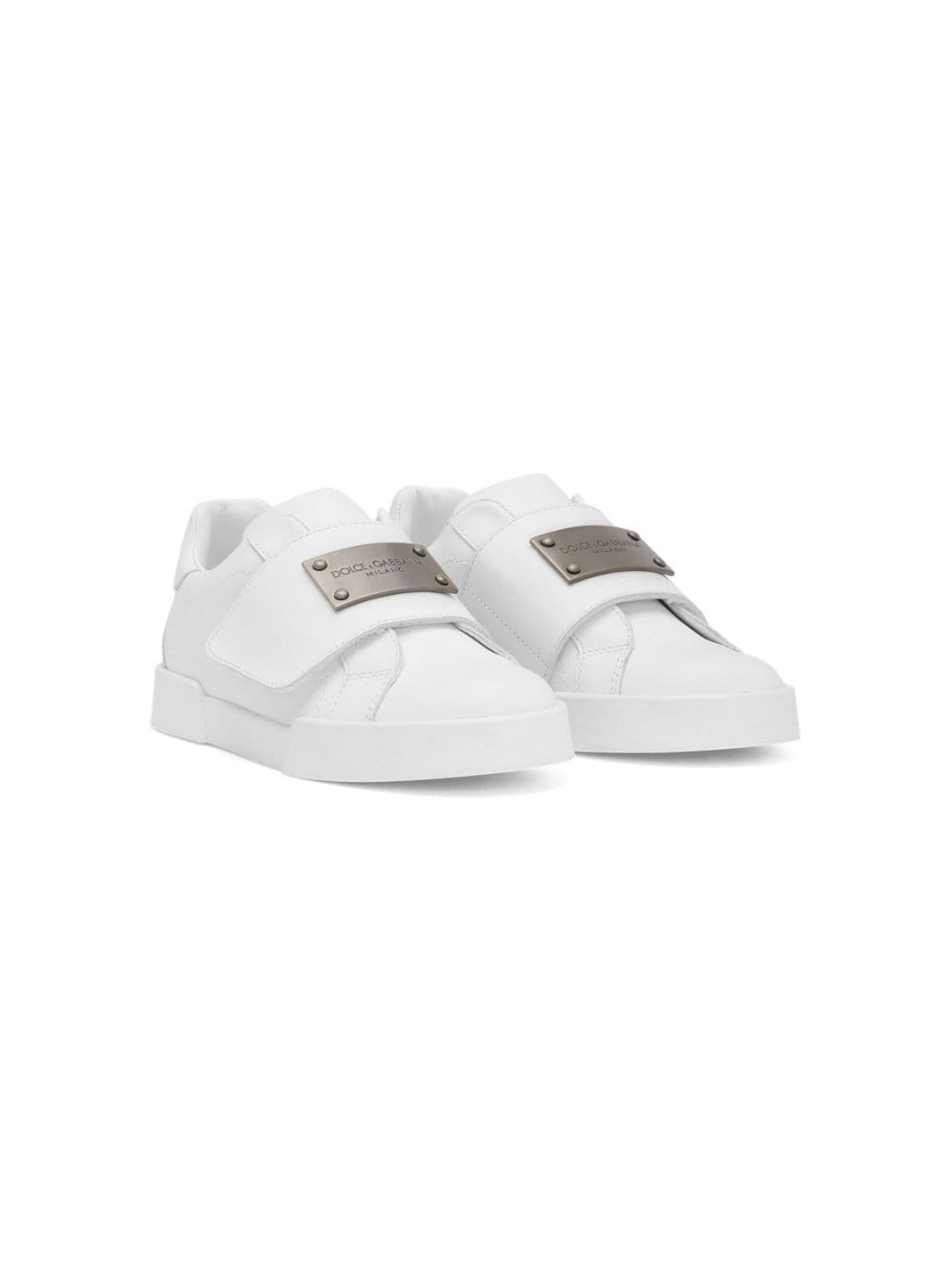 Dolce & Gabbana Kids Portofino low-top sneakers - White von Dolce & Gabbana Kids