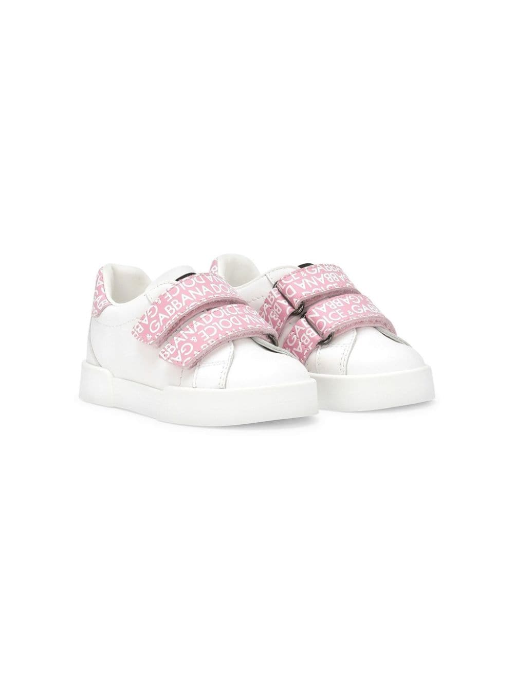 Dolce & Gabbana Kids Portofino touch-strap sneakers - White von Dolce & Gabbana Kids