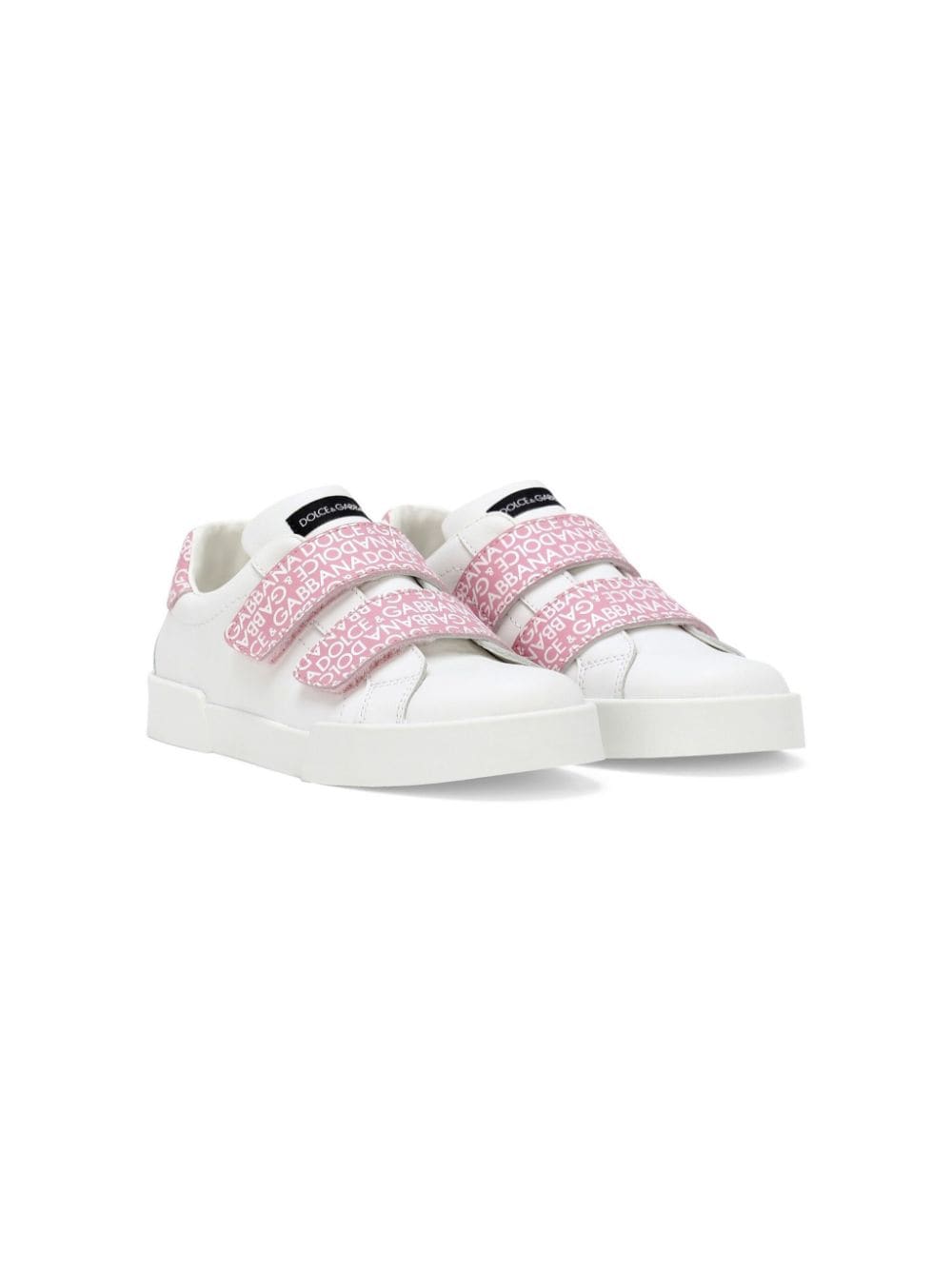 Dolce & Gabbana Kids Portofino touch-strap sneakers - White von Dolce & Gabbana Kids