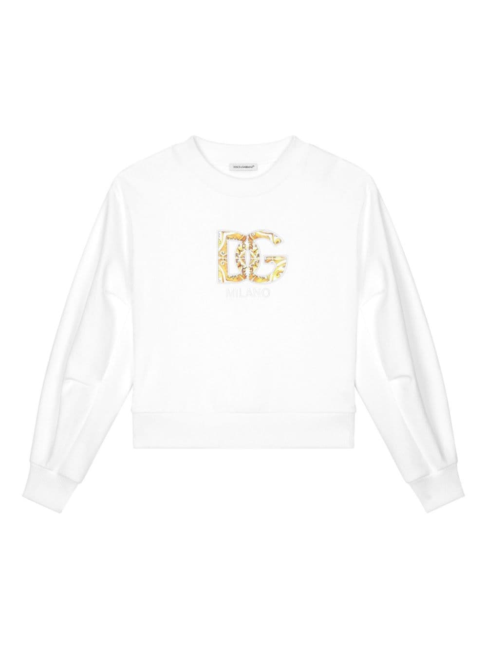 Dolce & Gabbana Kids Round-neck sweatshirt - White von Dolce & Gabbana Kids